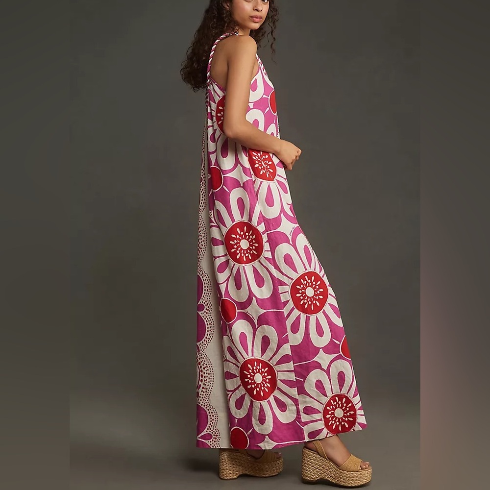 FARM Rio Pink & Red Floral Wide-Leg Jumpsuit - Picture 4 of 10